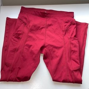 NWOT Fabletics cranberry red leggings